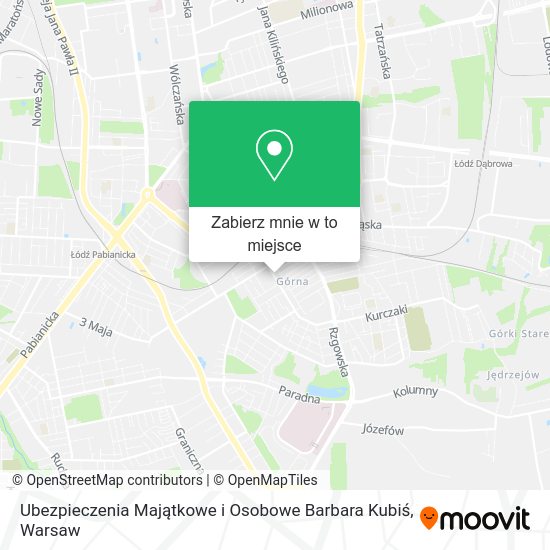 Mapa Ubezpieczenia Majątkowe i Osobowe Barbara Kubiś