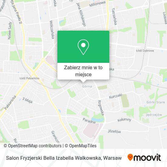 Mapa Salon Fryzjerski Bella Izabella Walkowska