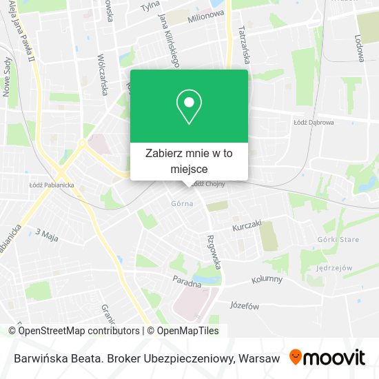 Mapa Barwińska Beata. Broker Ubezpieczeniowy