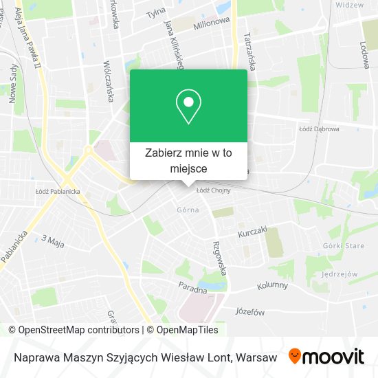 Mapa Naprawa Maszyn Szyjących Wiesław Lont