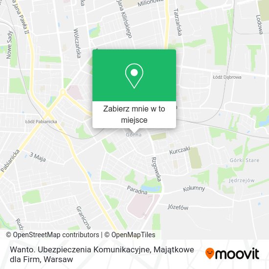 Mapa Wanto. Ubezpieczenia Komunikacyjne, Majątkowe dla Firm