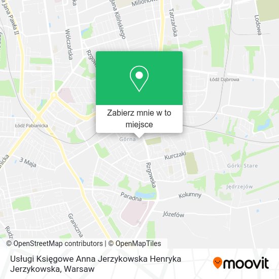 Mapa Usługi Księgowe Anna Jerzykowska Henryka Jerzykowska