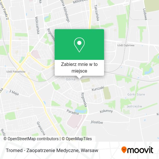 Mapa Tromed - Zaopatrzenie Medyczne