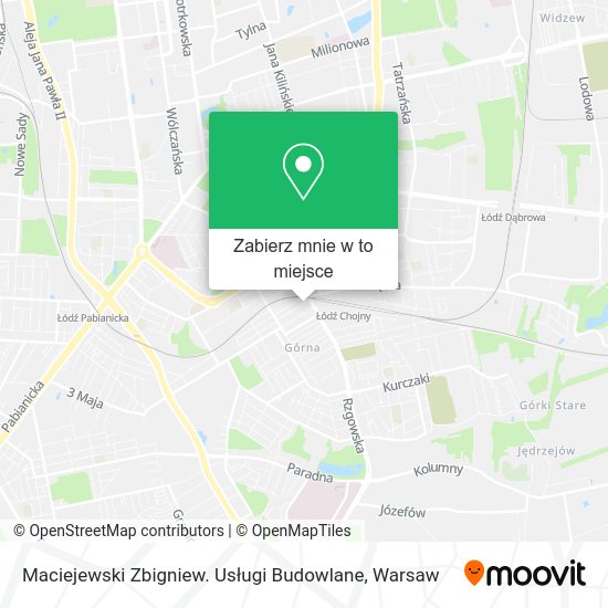 Mapa Maciejewski Zbigniew. Usługi Budowlane