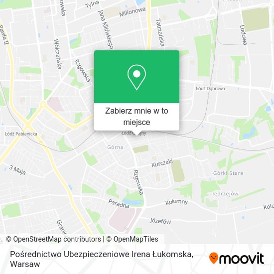 Mapa Pośrednictwo Ubezpieczeniowe Irena Łukomska