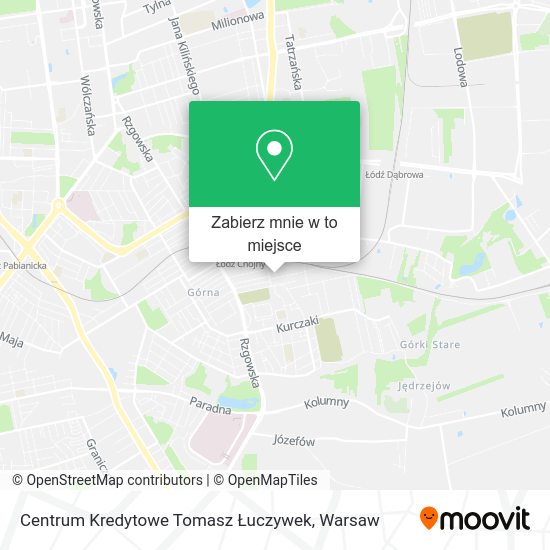 Mapa Centrum Kredytowe Tomasz Łuczywek