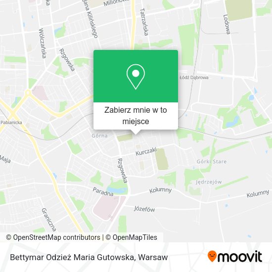 Mapa Bettymar Odzież Maria Gutowska