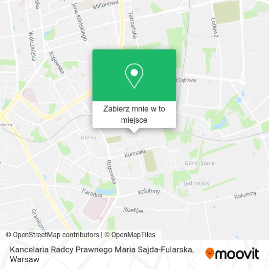 Mapa Kancelaria Radcy Prawnego Maria Sajda-Fularska