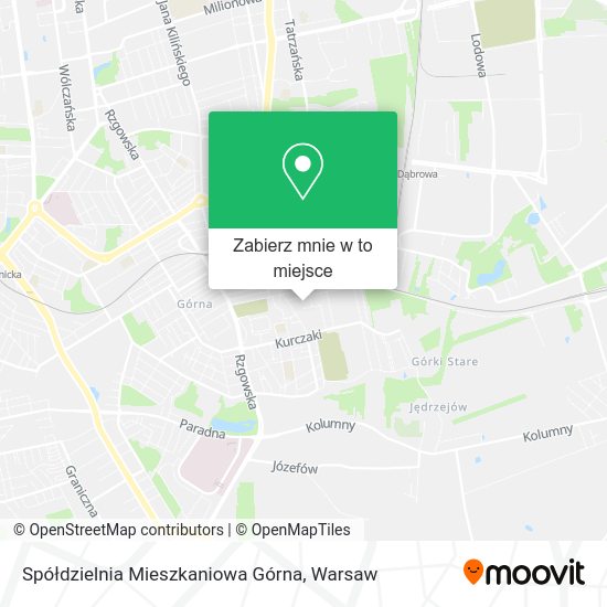 Mapa Spółdzielnia Mieszkaniowa Górna