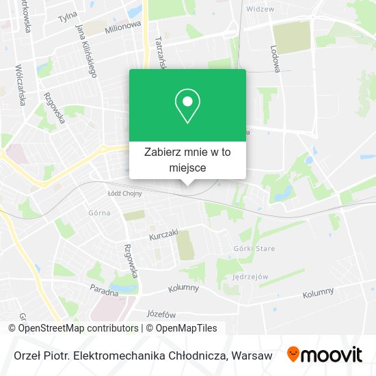 Mapa Orzeł Piotr. Elektromechanika Chłodnicza