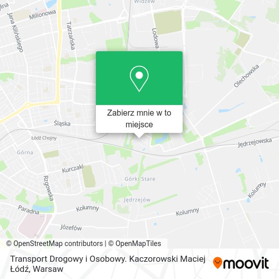 Mapa Transport Drogowy i Osobowy. Kaczorowski Maciej Łódź