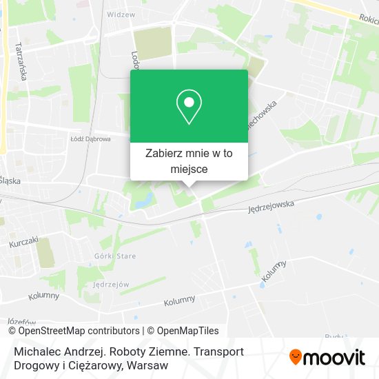 Mapa Michalec Andrzej. Roboty Ziemne. Transport Drogowy i Ciężarowy