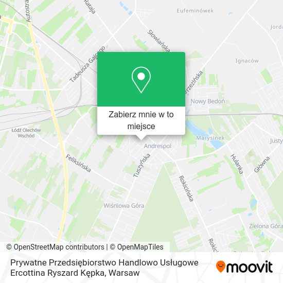 Mapa Prywatne Przedsiębiorstwo Handlowo Usługowe Ercottina Ryszard Kępka