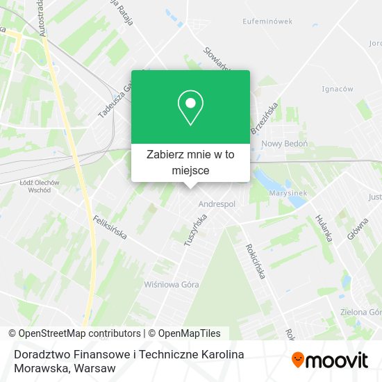 Mapa Doradztwo Finansowe i Techniczne Karolina Morawska