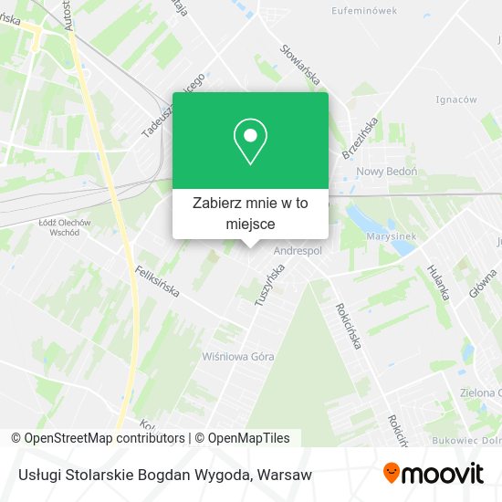 Mapa Usługi Stolarskie Bogdan Wygoda