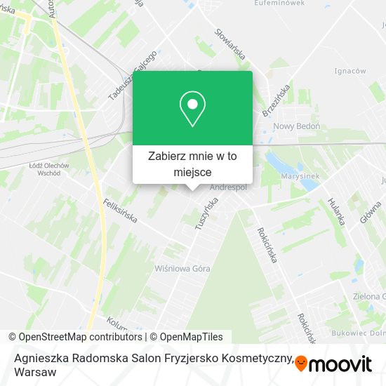 Mapa Agnieszka Radomska Salon Fryzjersko Kosmetyczny