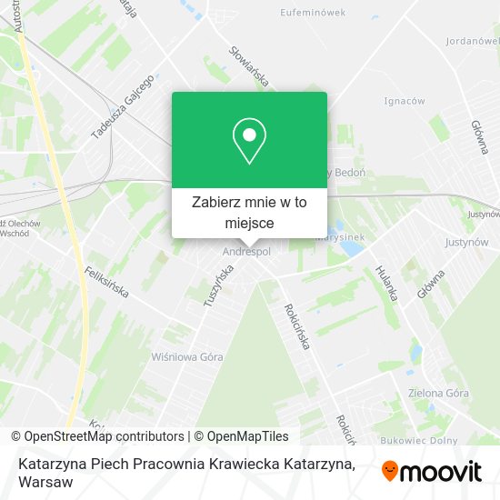 Mapa Katarzyna Piech Pracownia Krawiecka Katarzyna