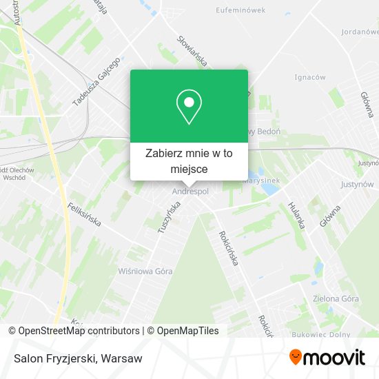 Mapa Salon Fryzjerski