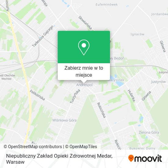 Mapa Niepubliczny Zakład Opieki Zdrowotnej Medar