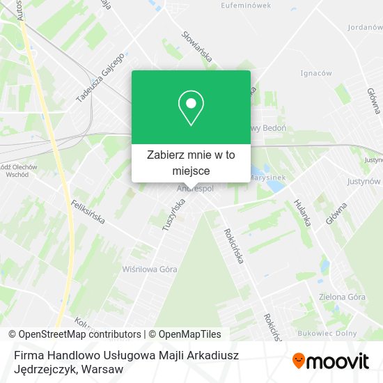 Mapa Firma Handlowo Usługowa Majli Arkadiusz Jędrzejczyk