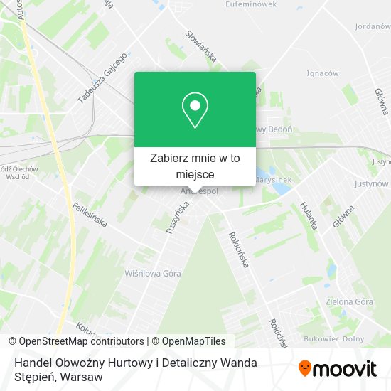 Mapa Handel Obwoźny Hurtowy i Detaliczny Wanda Stępień