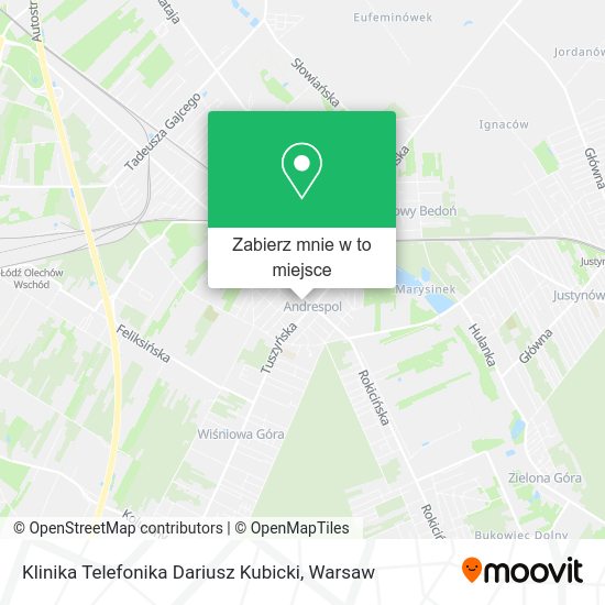 Mapa Klinika Telefonika Dariusz Kubicki