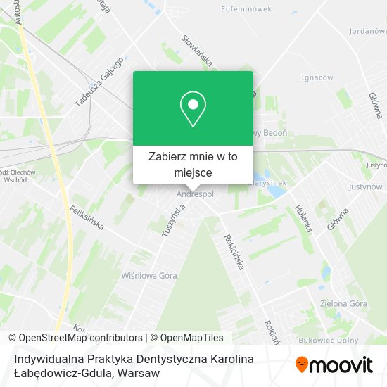 Mapa Indywidualna Praktyka Dentystyczna Karolina Łabędowicz-Gdula