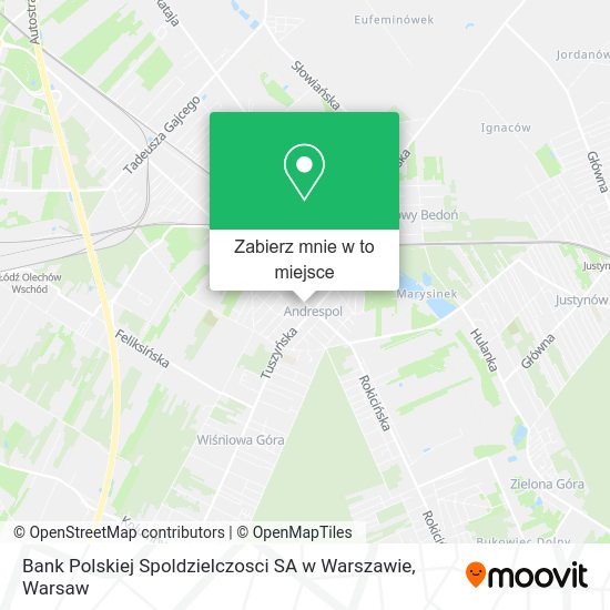 Mapa Bank Polskiej Spoldzielczosci SA w Warszawie