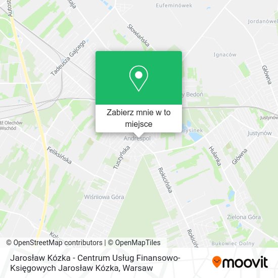 Mapa Jarosław Kózka - Centrum Usług Finansowo-Księgowych Jarosław Kózka