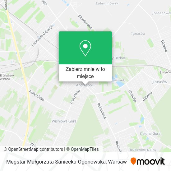 Mapa Megstar Małgorzata Saniecka-Ogonowska