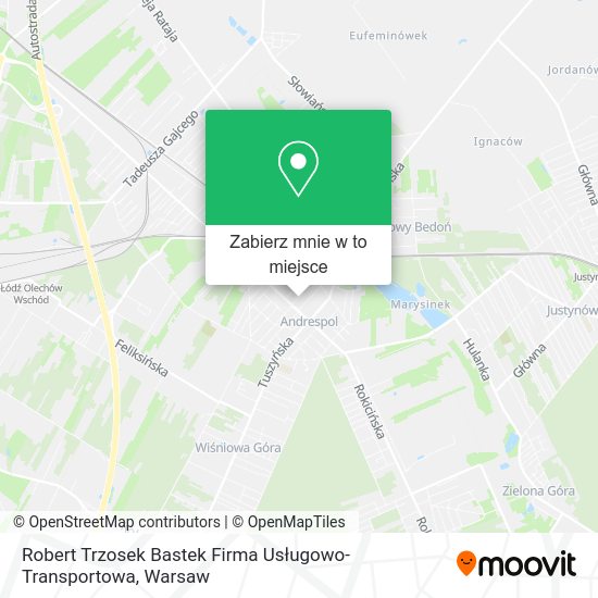 Mapa Robert Trzosek Bastek Firma Usługowo-Transportowa