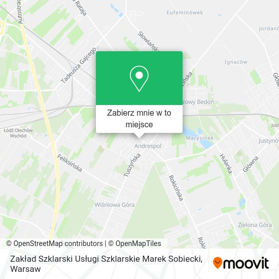 Mapa Zakład Szklarski Usługi Szklarskie Marek Sobiecki