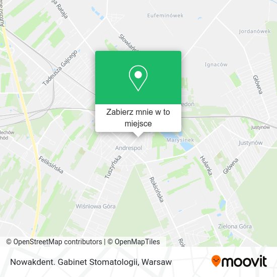 Mapa Nowakdent. Gabinet Stomatologii