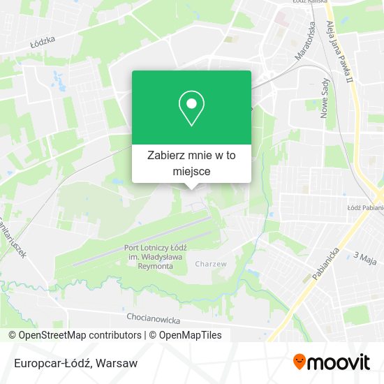 Mapa Europcar-Łódź