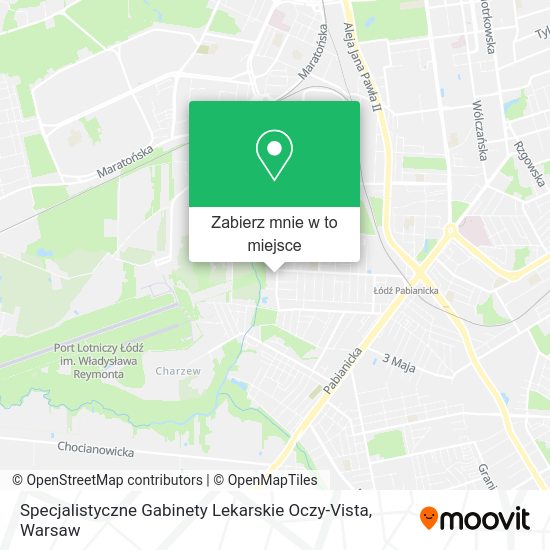 Mapa Specjalistyczne Gabinety Lekarskie Oczy-Vista