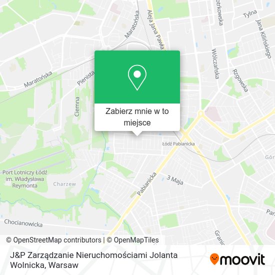 Mapa J&P Zarządzanie Nieruchomościami Jolanta Wolnicka