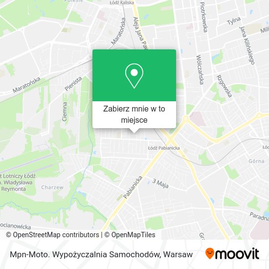 Mapa Mpn-Moto. Wypożyczalnia Samochodów