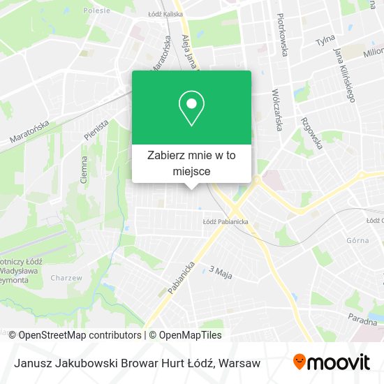 Mapa Janusz Jakubowski Browar Hurt Łódź