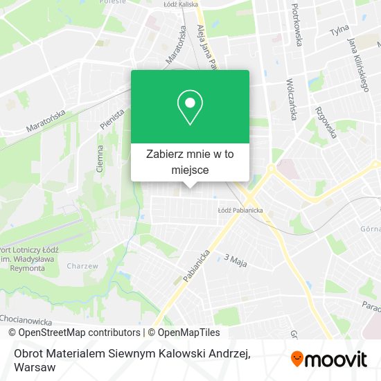 Mapa Obrot Materialem Siewnym Kalowski Andrzej