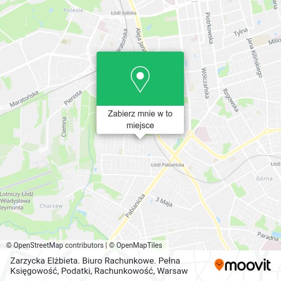 Mapa Zarzycka Elżbieta. Biuro Rachunkowe. Pełna Księgowość, Podatki, Rachunkowość