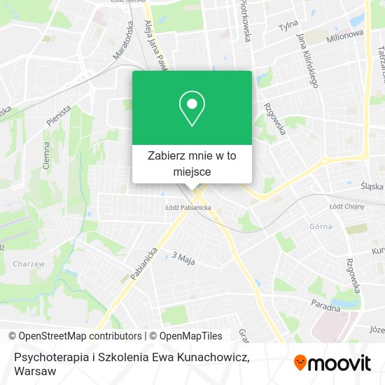 Mapa Psychoterapia i Szkolenia Ewa Kunachowicz