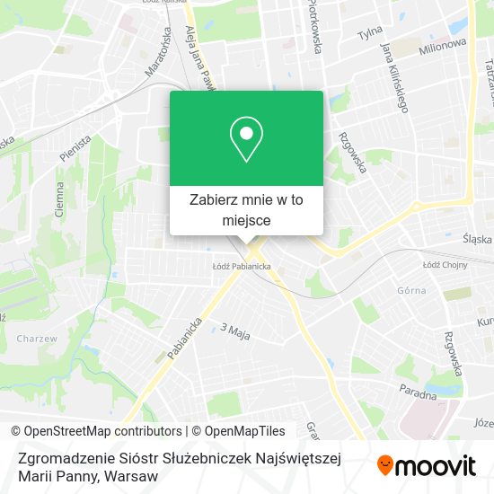 Mapa Zgromadzenie Sióstr Służebniczek Najświętszej Marii Panny