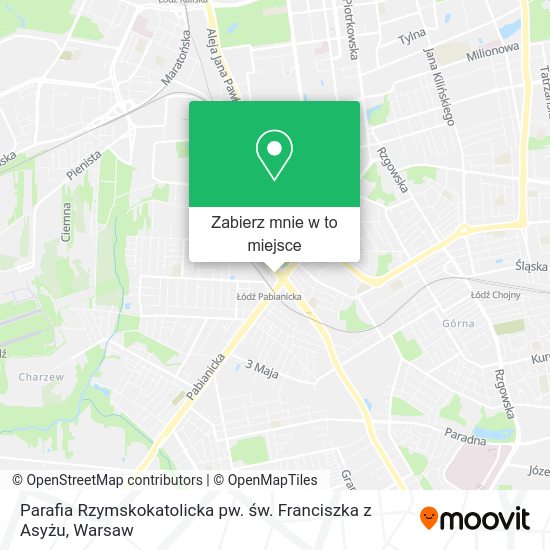 Mapa Parafia Rzymskokatolicka pw. św. Franciszka z Asyżu