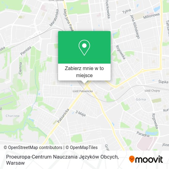 Mapa Proeuropa-Centrum Nauczania Języków Obcych