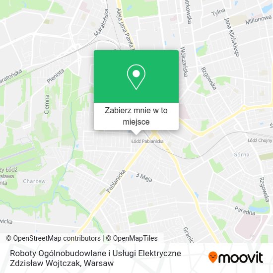 Mapa Roboty Ogólnobudowlane i Usługi Elektryczne Zdzisław Wojtczak