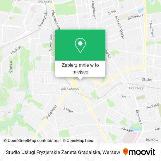 Mapa Studio Usługi Fryzjerskie Żaneta Grądalska