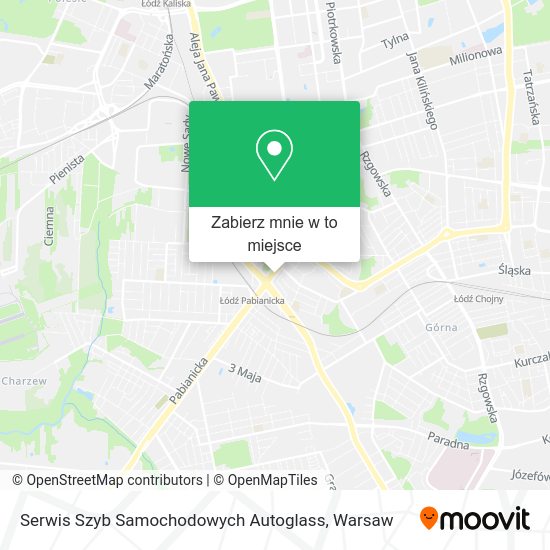 Mapa Serwis Szyb Samochodowych Autoglass