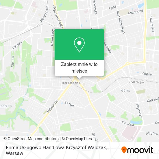 Mapa Firma Usługowo Handlowa Krzysztof Walczak