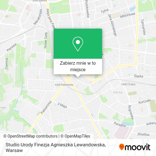 Mapa Studio Urody Finezja Agnieszka Lewandowska