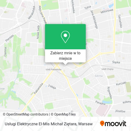 Mapa Usługi Elektryczne El-Mis Michał Ziętara